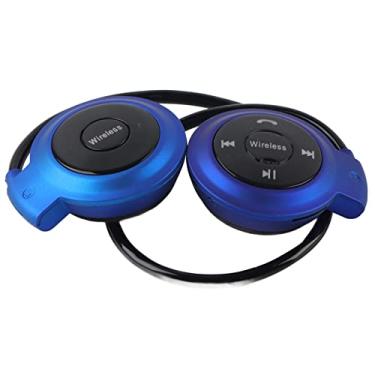 Imagem de Fones de Ouvido Sem Fio, Fones de Ouvido Sem Fio Com Graves Profundos Fones de Ouvido Fones de Ouvido para Viagens Trabalho Pc Celular (Azul)