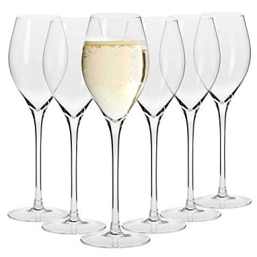 Imagem de Krosno Taças de vinho espumante de champanhe Prosecco grandes | Conjunto de 6 | 278 ml | Coleção Harmony | Perfeito para casa, restaurantes e festas | Pode ser lavado na lava-louças