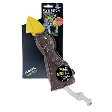 Imagem de Spunky pup Brinquedo para cães Fly & Fetch – durável, flutuante, lançador de elástico interativo para buscar e brincar na água, águia de lona