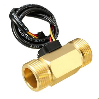 Imagem de uxcell G1/5.1 cm Hall Effect Sensor de fluxo de água líquida medidor de fluxo contador DC 5V 60mm 1-30L/min SEN-HZ21WI