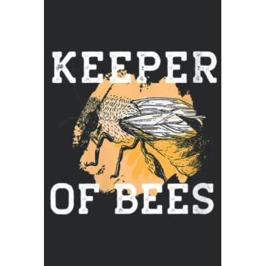 Imagem de Womens KEEPER OF BEES Bee Beekeeper Save the Hives Meme Nice Quote: Lined Journal Notebook To Do Schedule, Medium 6x9 Inches, 110 Pages, Printed Cover