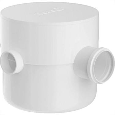 Imagem de Caixa De Gordura Sifonada Tigre 250X230X75Mm Redonda Branca