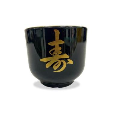 Imagem de Copo Guinomi Bebida Japonesa Coreana Sake Saque 80ml Preto - AC