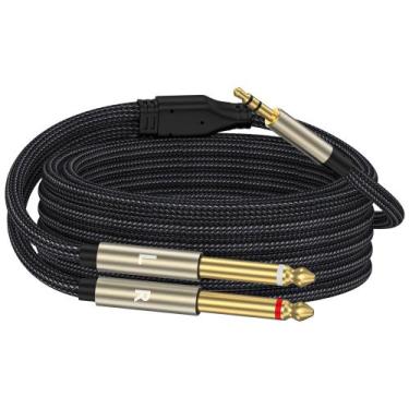 Imagem de Cabo Divisor ZTOXLR 3,5mm (1/8) TRS para 2x 6,35mm (1/4) TS - Mono