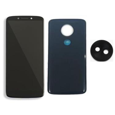 Imagem de Tela Display Touch Para Moto G6 Play + Tampa Traseira + Lente Câmera + Película