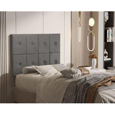 Imagem de Painel de Cama box Prime Solteiro 0,90 Ferri cor Cinza - Comprar Movei