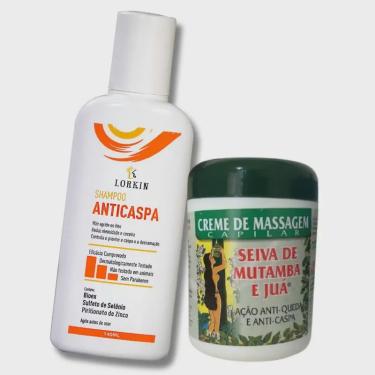 Imagem de Shampoo Anticaspa 140ml e Creme de massagem Capilar Seiva Mutamba e Juá 210ml