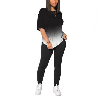 Imagem de Conjunto de roupas casuais femininas de 2 peças, jogging sportswear, n