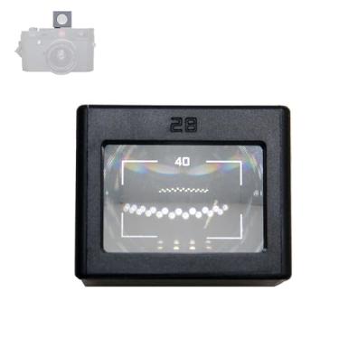 Imagem de SZZCNOX Visor de nível de cintura óptico externo da câmera, visor óptico de 28 mm no nível da cintura, com moldura 35/50 ou moldura 40, pé de bota esquerdo - deslocamento ajustável para direita (28 mm