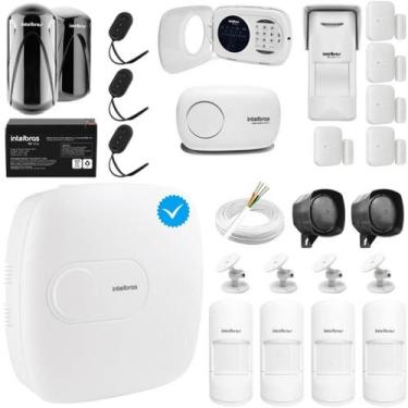 Imagem de Kit central alarme AMT 1016 NET Intelbras Acessorios Kit 8