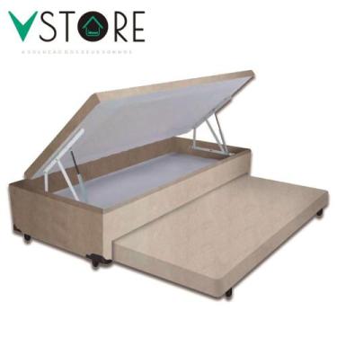 Imagem de Cama Box Baú Solteiro 3 em 1 Auxiliar Bicama 88x188x44cm Várias Cores 