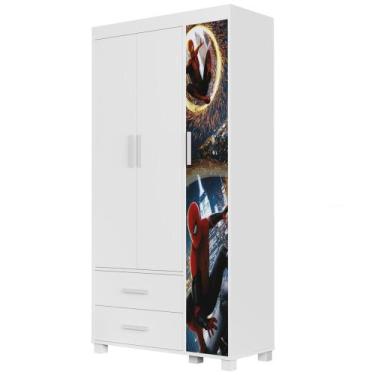 Imagem de Guarda Roupa Infantil 89cm Com 3 Portas Herói Aranha Z53 - Mpozenato, 