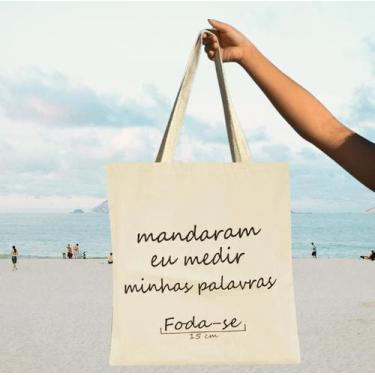 Imagem de Bolsa Ecobag 100% Algodão tema MANDARAM MEDIR - armazze