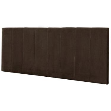 Imagem de Cabeceira Painel Cama Viúva 120cm Vitória Suede Marrom
