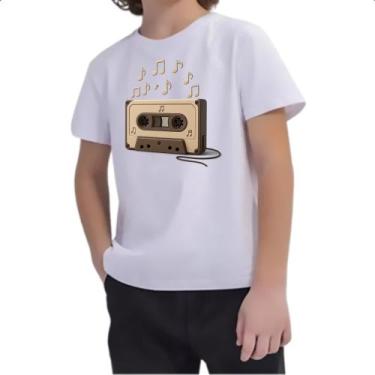Imagem de Camiseta Infantil Retro Fita K7 notas musicais - Alearts, 6