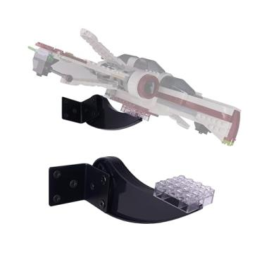 Imagem de Wall Mount for LEGO 75402 ARC-170 Starfighter, 10343 10368 Orchid Follwer Vases Home Decor, 71426 31136 Creator, Speed F1 Kits, Plane Building Block Set etc. Adjustable Angle Bracket, Wall Mount only.