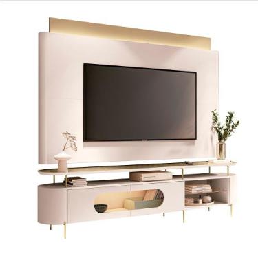 Imagem de Conjunto Painel c/LED Majestade Bancada Greta TV até 85 Polegadas Off 