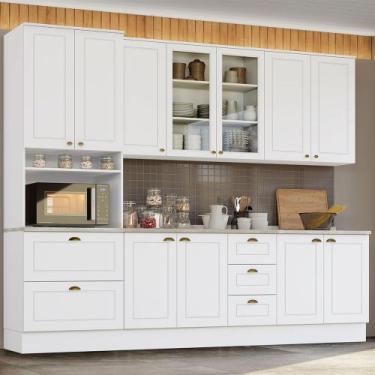 Imagem de Cozinha Modulada 271,5cm 5 peças 11 Portas 5 Gavetas Americana Henn - 