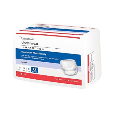 Imagem de Sure Care Roupa íntima absorvente unissex Cardinal com costuras rasgadas, média, descartável, bolsa de absorção pesada