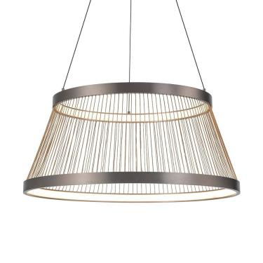 Imagem de Lustre Pendente Nordecor Beys 2942 Cinza / Dourado Led Bivolt
