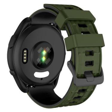 Imagem de OVERSTEP Pulseira de relógio Garmin Forerunner 265/Forerunner 255, pulseiras de substituição de silicone macio de 22 mm para relógio inteligente Venu 2 Venu 3/Vivoactive 4/Coros Pace 3/Apex 2 Pro/Apex