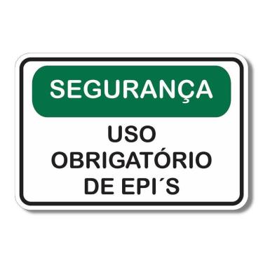 Imagem de Placa De Sinalização Segurança Uso Obrigatório Epis 20x30 Cm