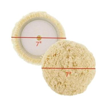Imagem de Almofadas De Polimento De Lã Natural 6 7 8in Gancho E Alça Para Polime
