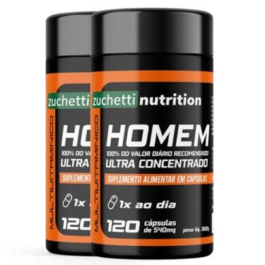 Imagem de 2 Potes Multivitaminico Homem 240 Capsulas Polivitaminico para Homem Vitamina Az