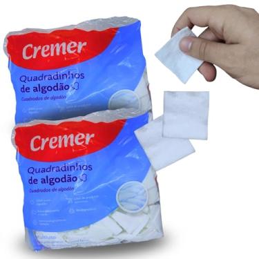 Imagem de Algodão Prensado Quadradinho Sem Perfume 500 Unidades - 2 PACOTES