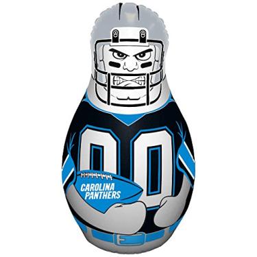 Imagem de Fremont Die NFL Carolina Panthers Bop Bag inflável Tackle Buddy Punching bag, padrão: 101,6 cm de altura, cores do time
