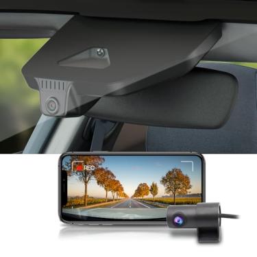 Imagem de Fitcamx Câmera frontal 2K + traseira 1080P para Lexus LX 600 e LX Hybrid LX 700h (HD2-6765), estilo OEM integrado, vídeo HD duplo, gravação em loop, WiFi e aplicativo, sensor de gravidade, fácil de