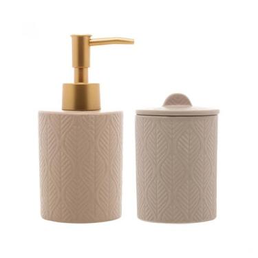 Imagem de Conjunto para Banheiro 2 peças Cerâmica Bege Sheet Wolff