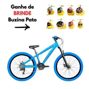 Imagem de Bicicleta Aro 26 Freeride Gta Rebel Azul 21v Câmbios Importado Pneu Az
