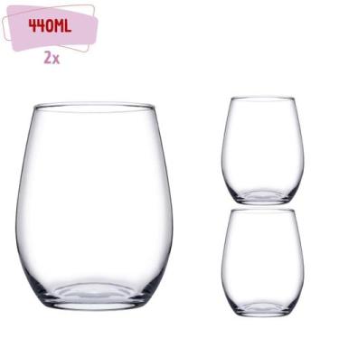 Imagem de Copo De Vidro Transparente Redondo Pasabahçe 440ml 2 Unida, Amber