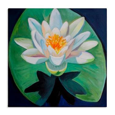 Imagem de Stupell Industries Elegante design de arte de parede em tela de lótus e lírio por Violeta Vollmer, 43 x 43 cm