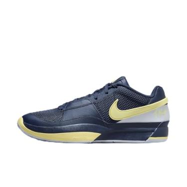 Imagem de Nike Tênis de basquete Ja 1 (FQ4796-402, azul marinho/cinza futebol/laranja claro laser) tamanho 14