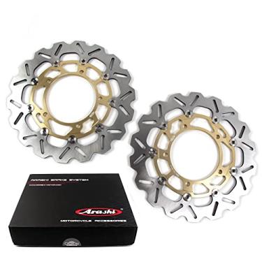 Imagem de Discos de freio dianteiro Arashi Rotores para Suzuki GSX600F Katana 600 1998-2010, GSX650F 2008-2012, GSR 750 2011-2014, GSX-S750 2015-2016, GSX8S 2023-202023-20202 4, DL10 00XAL V-STROM 2018, ouro