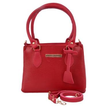 Imagem de Bolsa Feminina Média Transversal Tote Angike - Manuela Marques, Vermel
