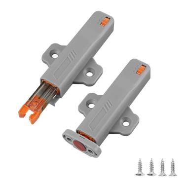 Imagem de Redunest Trava de empurrar para abrir a porta, pacote com 2 travas não magnéticas, resistentes, para porta oculta, gaveta, puxar, ponta de bloqueio de toque no armário de trailer, fecho forte, encaixe