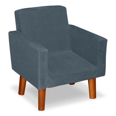 Imagem de Mini Poltrona Decorativa Infantil Nina Suede - Lm Decor Azul Turquesa