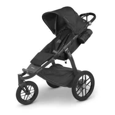 Imagem de Carrinho de Bebê com Pneus Antifuro Ideal para Corridas, Suporte para Garrafa e Freio de Mão, UPPAbaby Ridge, Preto