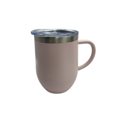 Imagem de Novidade Copo De Café 350 ml Isolado Com Alça,tampa de acrilico Aço In