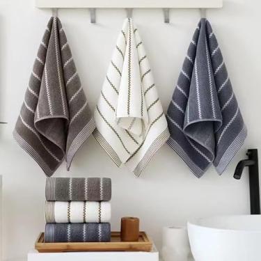 Imagem de Toalhas de mão para banheiro, toalhas de mão macias e absorventes, toalha macia para casa para hotel, banho, cozinha, branca