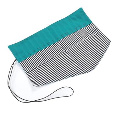 Imagem de AYNEFY Organizador Dobrável de Rolo de Gancho de crochê, Suporte de Agulha de tricô de Pano Oxford, Economia de Espaço para Uso Doméstico e Em Viagens (Verde)