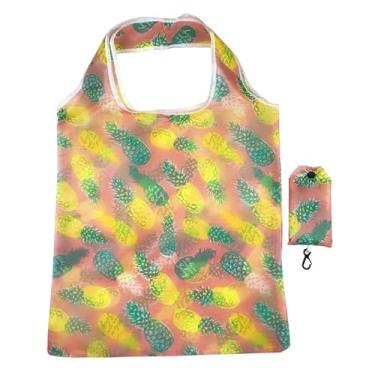 Imagem de Sacolas de compras reutilizáveis para mulheres, sacolas de compras de poliéster dobráveis extra grandes, resistentes e laváveis na máquina, reutilizáveis para armazenamento de viagem, uso diário