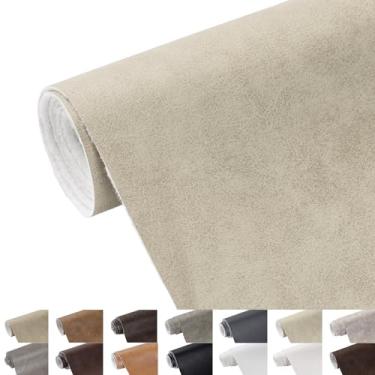 Imagem de Tecido de couro sintético, 139,7 cm de largura 1,3 mm de espessura Tecido de estofamento da The Yard Soft Marine Vinyl Folhas de couro PU vintage para artesanato Sewings Cadeiras Assentos Carteiras