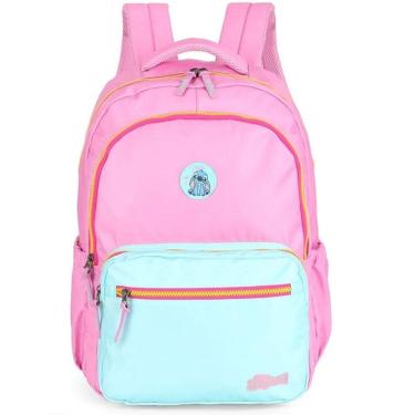 Imagem de Mochila Escolar de Costas Laptop Disney STITCH Luxcel Desenho STITCH Rosa
