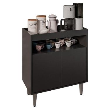 Imagem de Aparador Buffet Cantinho Do Café 70,5cm Marie M12 - D'rossi Cor Preto