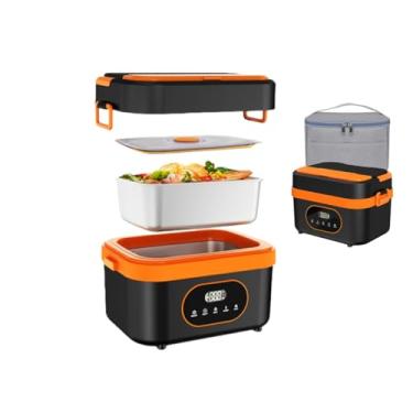 Imagem de RIVENFAN Lancheira elétrica portátil de 1,5 L, aquecedor de alimentos aquecido sem fio com bateria de 20000 mAh, aquecedor de alimentos para adultos, homens e mulheres em carro de escritório ao ar