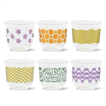 Imagem de TOSSWARE Arco natural - copos à base de plantas arte retrô de 350 ml - Alternativa de plástico para festas, despedidas de solteira, casamentos - Copos frios com tema reciclável - Conjunto de 24